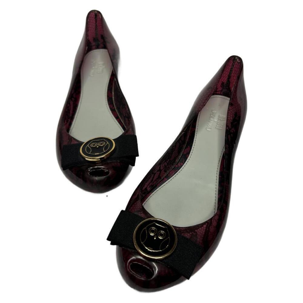 Melissa x Jason Wu Women's Sz 7 Lace Gothic Style Jelly Flats - Picture 3 of 5